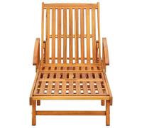 Vidaxl Chaises Longues 2 Pcs Avec Coussins Bois D'acacia Solide