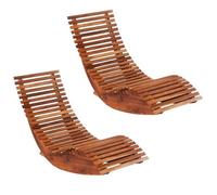 vidaXL Chaises longues basculantes 2 pcs en bois d'acacia