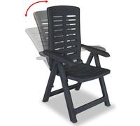 vidaXL Chaises longues de jardin 6 pcs. Anthracite