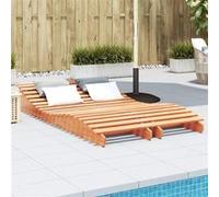 Vidaxl Chaises Longues Lot De 2 Cire Marron Bois Massif De Pin