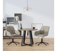 Chaises pivotantes à manger lot de 2 Gris clair Velours3103377