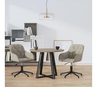 Chaises pivotantes à manger lot de 2 Gris clair Velours3103377