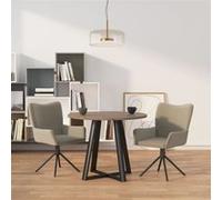 vidaXL Chaises pivotantes à manger lot de 2 Gris clair Velours344809 Gris clair G