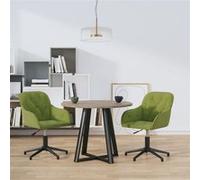 Chaises pivotantes à manger lot de 2 Vert clair Velours3103380