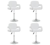 Vidaxl Chaises Pivotantes À Manger Lot De 4 Blanc Similicuir Blanc