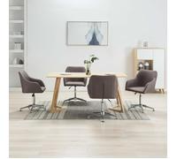 vidaXL Chaises pivotantes à manger lot de 4 taupe tissu 278445