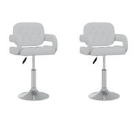 Vidaxl Chaises Pivotantes De Salle à Manger 2 Pcs Blanc Similicuir