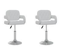 Vidaxl Chaises Pivotantes De Salle À Manger 2 Pcs Blanc Similicuir Blanc