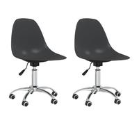 vidaXL Chaises pivotantes à manger lot de 2 gris clair PP338286 gris G