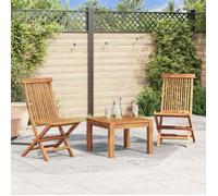 vidaXL Chaises pliables de jardin 2 pcs Bois de teck solide