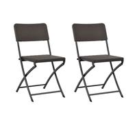 Vidaxl Chaises Pliables De Jardin 2 Pcs Pehd Et Acier