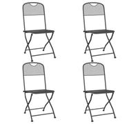 Vidaxl Chaises Pliables De Jardin 4 Pcs Maille Métallique Anthracite