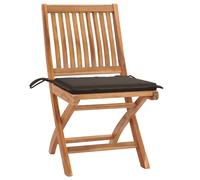 Vidaxl Chaises Pliables De Jardin Avec Coussins 8 Pcs Teck Solide