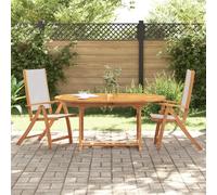 Vidaxl Chaises Pliables De Jardin Lot De 2 Bois D'acacia Et Textilène