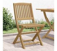 vidaXL Lot de 4 Chaises Pliables de Jardin, Sièges avec Dossier, Meubles de Patio Terrasse Extérieur, Moderne, Bois Massif d'Acacia