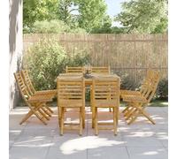 Vidaxl Chaises Pliables De Jardin Lot De 8 43x54x88 Cm Bambou