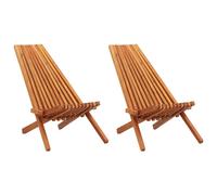 Vidaxl Chaises Pliables D'extérieur Lot De 2 Bois D'acacia Solide