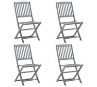 Vidaxl Chaises Pliables D'extérieur Lot De 4 Bois D'acacia Solide