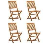 vidaXL Chaises pliables d'extérieur 46340 – Bois d'acacia solide – Lot de 4