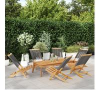 vidaXL Tuinstoelen 6 st inklapbaar massief acaciahout grijs3214632 G