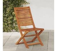 vidaXL Chaises pliantes de jardin Bois d'acacia solide – Lot de 2