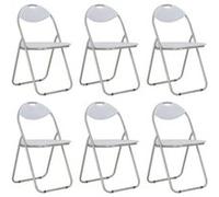 2x Chaises Pliantes de Salle à Manger Blanc Similicuir Dîner Cuisine vidaXL