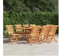 vidaXL Tuinstoelen inklapbaar 8 st 47x63x90 cm massief teakhout3155048 Bois G