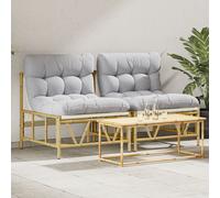 Vidaxl Chaises Relaxantes De Jardin 2 Pcs Avec Coussin 60x80x71 Cm Acier