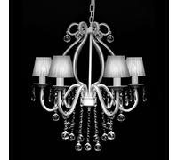 vidaXL Lustre Néo Baroque Plafonnier 6 Feux 2300 Pampilles Cristal Suspension 60338