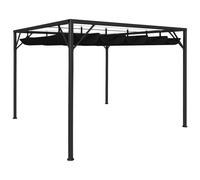 Vidaxl Chapiteau De Jardin Avec Auvent Rétractable 3x3 M Anthracite