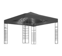 Vidaxl Chapiteau De Jardin Avec Lumières Led 3x3 M Anthracite