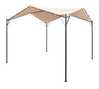 Vidaxl Chapiteau Tente 4 X 4 M Beige Acier Beige