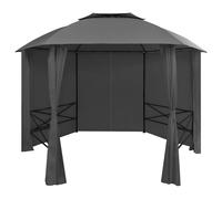 Vidaxl Chapiteau Tente De Jardin Avec Rideaux Hexagonal 360 X 265 Cm