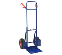 vidaXL Chariot à main Bleu et Rouge 49,5 x 53 x 114 cm Acier