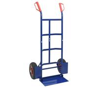 vidaXL Chariot à main Bleu et Rouge 57 x 46 x 113 cm Acier, Garage, Rectangulaire, Industriel, Pliable, Solution de rangement multifonctionnelle, Amélioration de l'efficacité de l'espace, Design durab