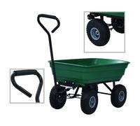 vidaXL Chariot à main de jardin 300 kg 75 L Vert