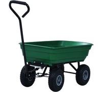 Chariot à main de jardin 300 kg 75 L Vert