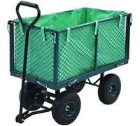 vidaXL Chariot à Main de Jardin Remorque de Jardin Chariot de Transport Remorque à Main Chariot de Plage Jardinage Chariot à Main Extérieur Vert 350 kg Vert G