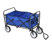 vidaXL Chariot à main pliable Acier bleu