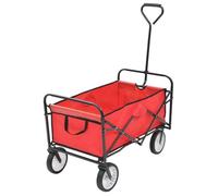 vidaXL Chariot à main pliable en acier – Rouge