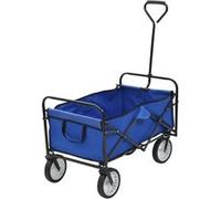 vidaXL Chariot à Main Pliable Acier Tissu Bleu Chariot de Transport Jardin Bleu G