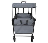 vidaXL Chariot à Main Pliable Gris 105 x 56,5 x 116 cm Tissu Oxford