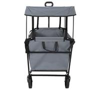 vidaXL Chariot à Main Pliable Gris 105 x 56,5 x 116 cm Tissu Oxford