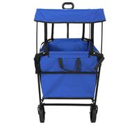 vidaXL Chariot à Main Pliable Noir 105 x 56,5 x 116 cm Tissu Oxford