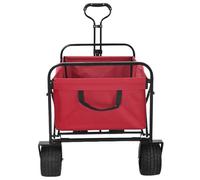vidaXL Chariot à Main Pliable Rouge 89 x 63 x 96 cm