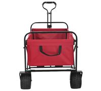 vidaXL Chariot à Main Pliable Rouge 89 x 63 x 96 cm