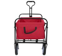 vidaXL Chariot à Main Pliable Rouge 94 x 53 x 99 cm Tissu Oxford