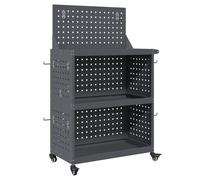 vidaXL Chariot à outils avec étagère avec roue avec stockage Anthracite 65 x 35 x 111 cm