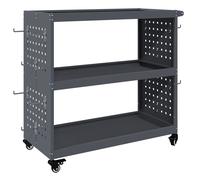 vidaXL Chariot à outils avec étagère avec roue avec stockage Anthracite 75 x 35 x 73 cm Métal