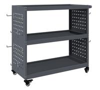 vidaXL Chariot à outils avec étagère avec roue avec stockage Anthracite 75 x 35 x 73 cm Métal